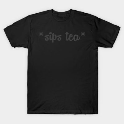 Sips Tea Script Black T-Shirt Official James Charles Merch