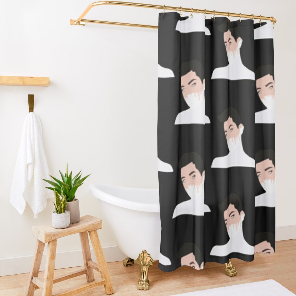 James Charles Dripping Silhouette Shower Curtain Official James Charles Merch
