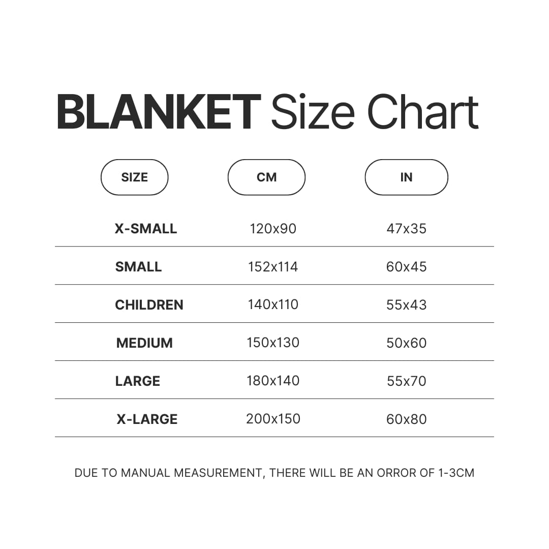 Blanket Size Chart - James Charles